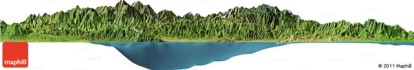 Satellite Horizon Map of Azua