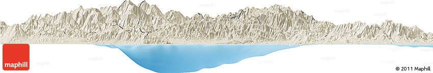 Shaded Relief Horizon Map of Azua