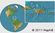 Satellite Location Map of Azua