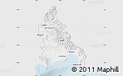 Silver Style Map of Azua, single color outside