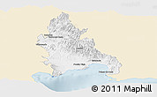 Classic Style Panoramic Map of Azua, single color outside