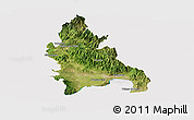 Satellite Panoramic Map of Azua, cropped outside