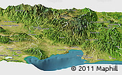 Satellite Panoramic Map of Azua