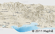 Shaded Relief Panoramic Map of Azua