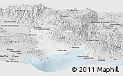 Silver Style Panoramic Map of Azua