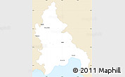 Classic Style Simple Map of Azua, single color outside