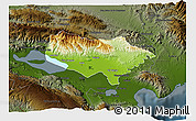 Physical 3D Map of Baoruco, darken