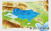 Political 3D Map of Baoruco, physical outside