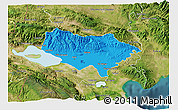 Political 3D Map of Baoruco, satellite outside