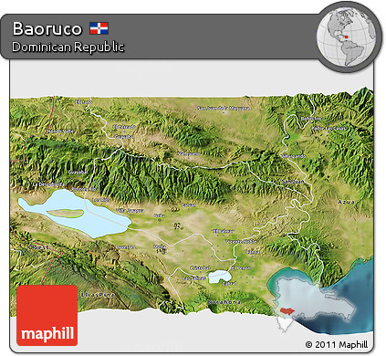 Satellite 3D Map of Baoruco