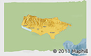 Savanna Style 3D Map of Baoruco, single color outside
