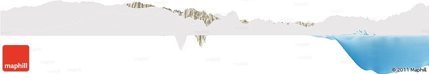 Shaded Relief Horizon Map of Baoruco, single color outside