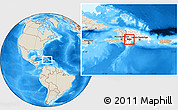 Shaded Relief Location Map of Baoruco, highlighted country