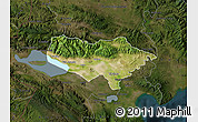 Satellite Map of Baoruco, darken