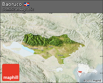 Satellite Map of Baoruco, lighten