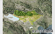 Satellite Map of Baoruco, semi-desaturated