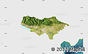 Satellite Map of Baoruco, single color outside