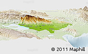 Physical Panoramic Map of Baoruco, lighten