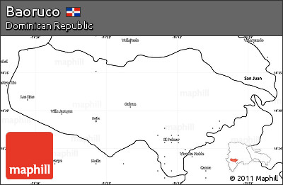 Blank Simple Map of Baoruco