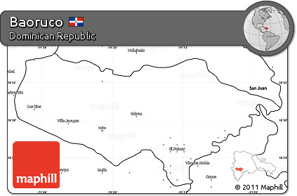 Blank Simple Map of Baoruco