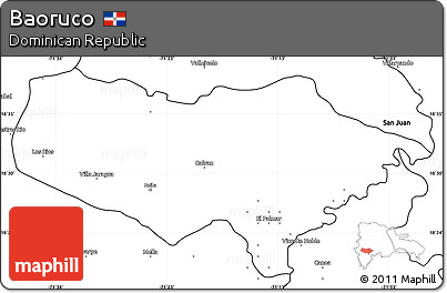 Blank Simple Map of Baoruco