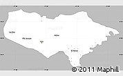 Gray Simple Map of Baoruco, single color outside