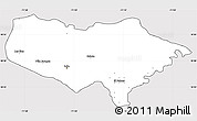 Silver Style Simple Map of Baoruco, cropped outside
