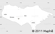 Silver Style Simple Map of Baoruco, single color outside