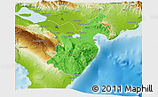 Political 3D Map of Barahona, physical outside