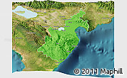 Political 3D Map of Barahona, satellite outside