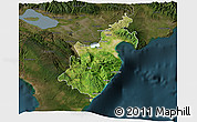 Satellite 3D Map of Barahona, darken