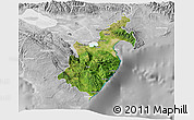 Satellite 3D Map of Barahona, lighten, desaturated