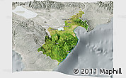 Satellite 3D Map of Barahona, lighten, semi-desaturated