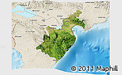 Satellite 3D Map of Barahona, shaded relief outside