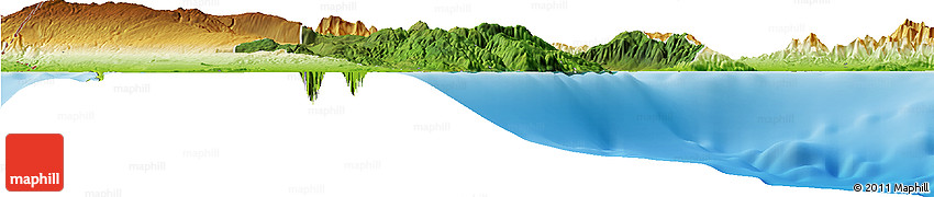 Satellite Horizon Map of Barahona, physical outside