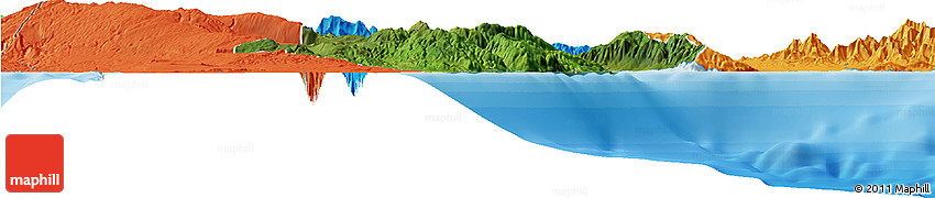 Satellite Horizon Map of Barahona, political outside