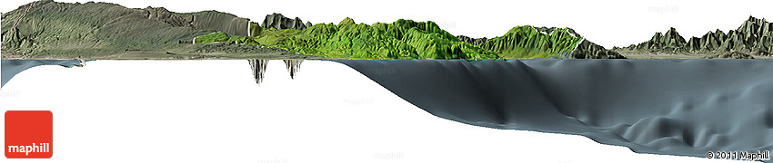 Satellite Horizon Map of Barahona, semi-desaturated