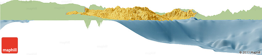 Savanna Style Horizon Map of Barahona, single color outside