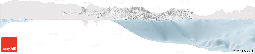 Silver Style Horizon Map of Barahona, single color outside
