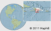 Savanna Style Location Map of Barahona, highlighted country, hill shading
