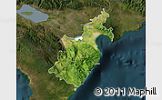Satellite Map of Barahona, darken