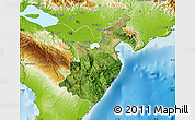 Satellite Map of Barahona, physical outside
