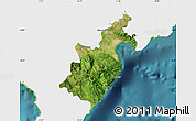 Satellite Map of Barahona, single color outside