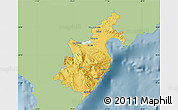 Savanna Style Map of Barahona, single color outside
