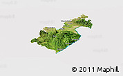Satellite Panoramic Map of Barahona, cropped outside