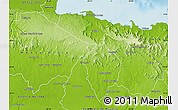 Physical Map of Hato Mayor