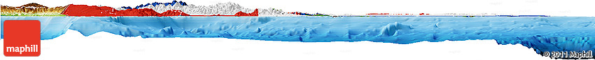 Flag Horizon Map of Dominican Republic, physical outside, bathymetry sea