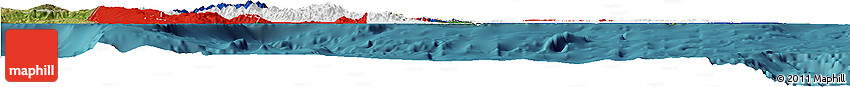 Flag Horizon Map of Dominican Republic, satellite outside, flag centered
