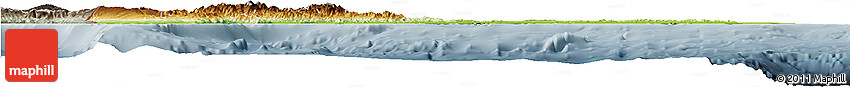 Physical Horizon Map of Dominican Republic, semi-desaturated