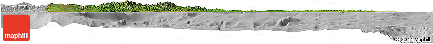 Satellite Horizon Map of Dominican Republic, lighten, desaturated